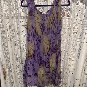 Vintage Go Fish tie dyed dress smocked